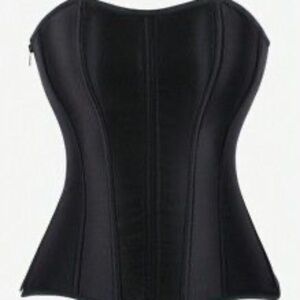 SHEIN Goth Black Satin Size Small Women Corset